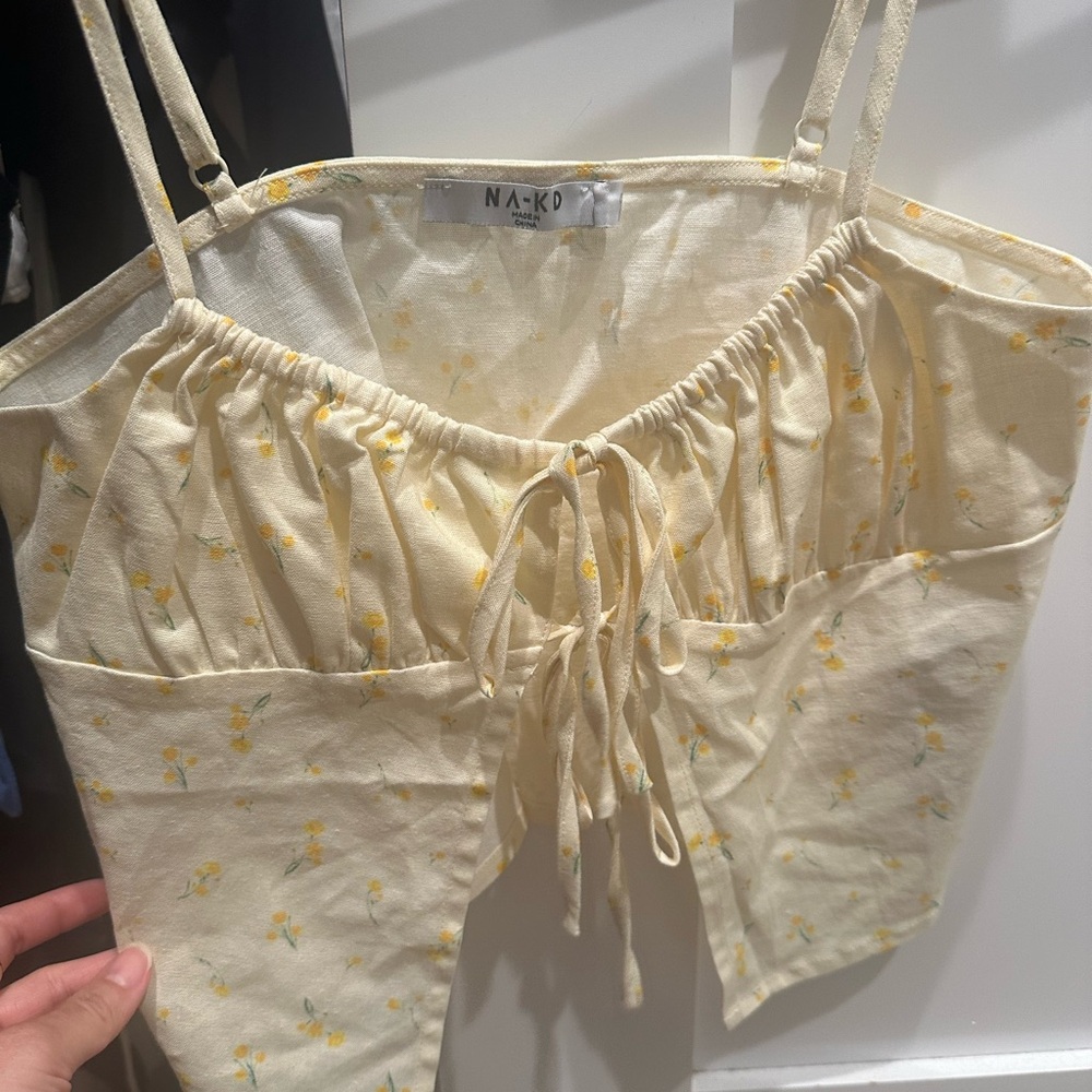 Yellow Floral Women's Top